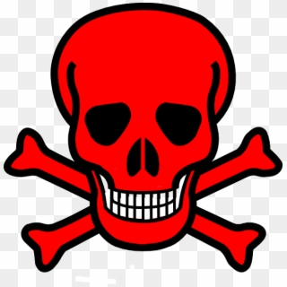 Graphic Library Download Red Skull Clip Art At Clker - Red Skull And Bones, HD Png Download