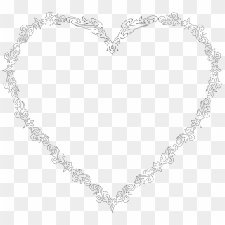 2370x2164px White Decorative Line Clipart - Heart, HD Png Download