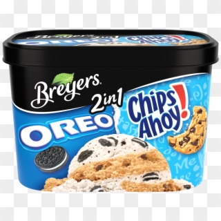 Image Transparent Chips Ahoy Breyers In Ice Cream Qt - Oreo And Chips Ahoy Ice Cream, HD Png Download
