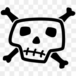 Skull And Crossbones - Skull And Bones Drawing, HD Png Download