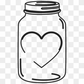 Image Transparent Heart Free On Dumielauxepices Net - Mason Jar With Heart, HD Png Download