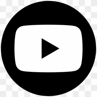 Youtube Dark Circle - Round Youtube White Icon Png, Transparent Png