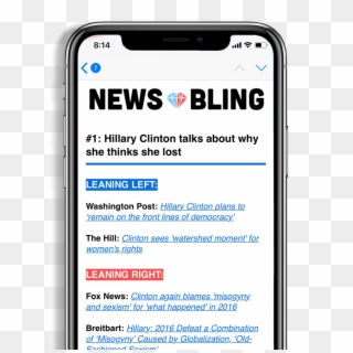 News Bling Is A Five Minute Read, Daily Newsletter - Smartphone, HD Png Download