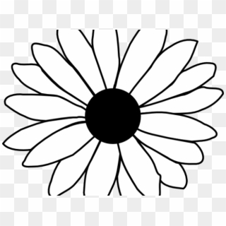 Daisy Flower Outline - Single Flower Coloring Pages, HD Png Download