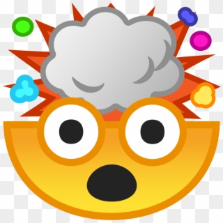 Noto Emoji Oreo 1f92f - Brain Exploding Emoji, HD Png Download