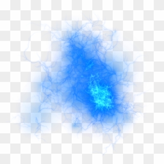 Blue Lightning Effect Png - Blue Fire Transparent Background, Png Download