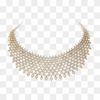 Brocade Diamond Necklace - Diamond Jewellery Necklace Png, Transparent Png