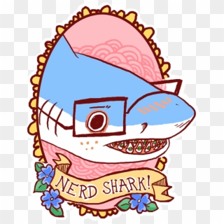 Cute Png Tumblr - Shark Nerd, Transparent Png