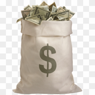 Bag Full Of Dollars Money - Bag Of Money Png, Transparent Png