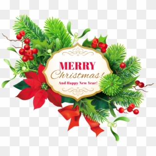 Merry Christmas Decor Png Clipart Image - Happy Christmas Images Png, Transparent Png