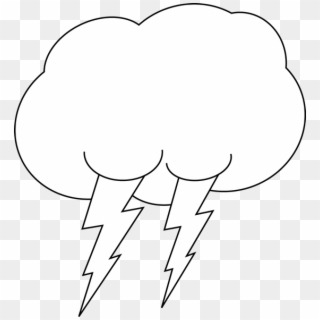 Rain Cloud Black And White Png Image - Black And White Images Of Lightning, Transparent Png
