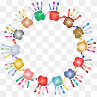 Handprint Clipart Colored - Happy National Education Day, HD Png Download