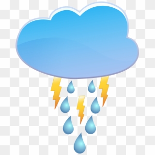 Cloud Rain And Thunder Weather Icon Png Clip Art, Transparent Png