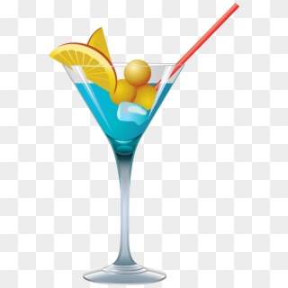 Blue Cocktail Png Clipart - Cocktail Clipart Png, Transparent Png