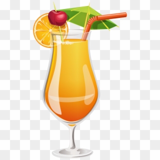 Orange Cocktail Png Clipart - Cocktail Clipart Png, Transparent Png