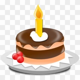 Birthday Cake And Candle Svg Clip Arts 600 X 555 Px, HD Png Download
