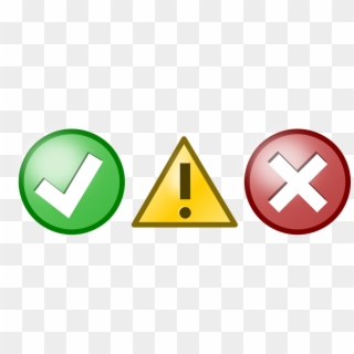 Green Tick Red Cross Png - Green Yellow Red Sign, Transparent Png