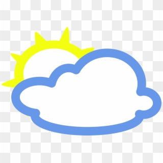 Clouds Sun And Rain Drops Weather Icon Png - Weather Symbols Of Clouds, Transparent Png