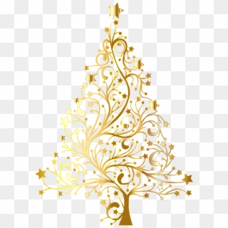 Gold Christmas Png - Gold Christmas Tree Vector Png, Transparent Png