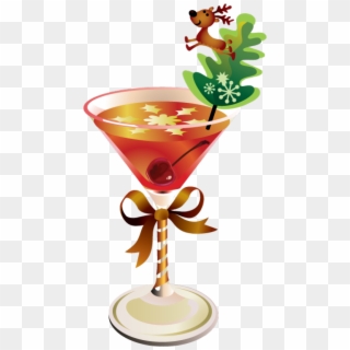 Clipart Of Christmas Free - Christmas Cocktail Clipart, HD Png Download