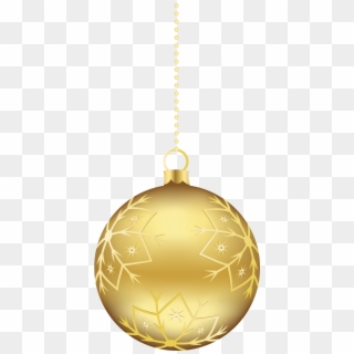 Gold Christmas Ornaments - Hanging Gold Christmas Balls, HD Png Download