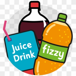 Fizzy Drinks And Juice Drinks - Sugary Drinks Clipart, HD Png Download