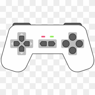 Clip Transparent Stock Gamepad White - Black And White Video Game Controller Clipart, HD Png Download