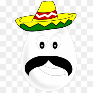 Mexican Cuisine Sombrero Hat Taco Egg - Egg Dressed As A Mexican, HD Png Download