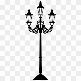 Streetlight Clipart Transparent - Victorian Lamp Post Silhouette, HD Png Download
