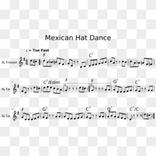Mexican Hat Dance For Trumpet - Mexican Hat Dance Trumpet Notes, HD Png Download