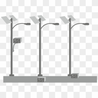 The Graphic Shows The Different Options Of Placing - Led Solar Street Light Png, Transparent Png