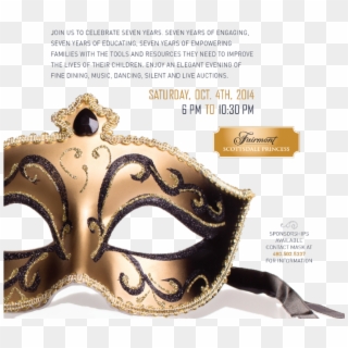 Guests Will Don Black Ties With Masks And The Elegant - Mask, HD Png Download
