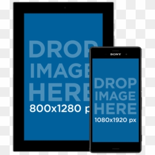 Android Galaxy Tablet With Android Phone Responsive - Android Phone Tablet Mockup, HD Png Download