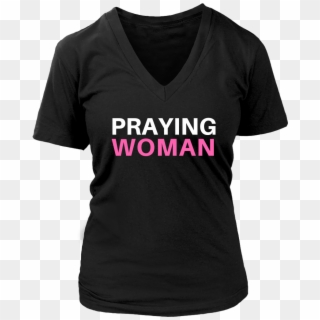 Praying Woman V-neck - Active Shirt, HD Png Download
