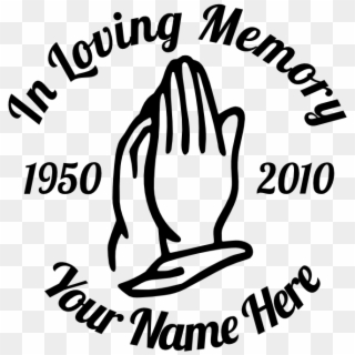 In Loving Memory Praying Sticker Clip Art - Loving Memory Sticker, HD Png Download