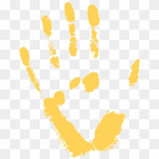 Yellow Handprint Free Png Clip Art Image, Transparent Png