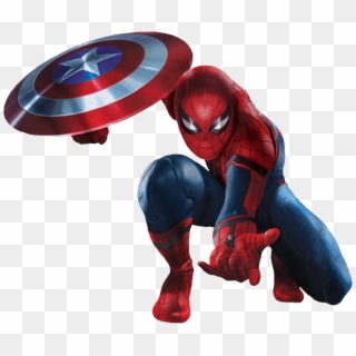 Free Png Download Spiderman Shield Clipart Png Photo - Spiderman With Captain America Shield Png, Transparent Png