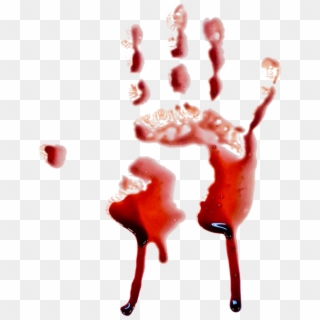 Handprint Clipart Blood - Blood Hand Png, Transparent Png