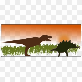 This Free Icons Png Design Of T-rex Vs Stegosaurus, Transparent Png