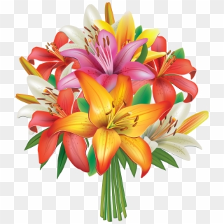 Flower Bouquet Vector - Bouquet Of Flowers Clipart Png, Transparent Png