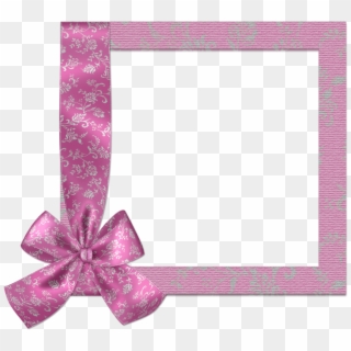 Cute Baby Pink Png Frame With Bow, Transparent Png
