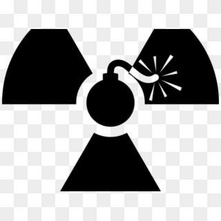 Explosion Clip Black And White Huge - Lab Safety Symbols Radioactive, HD Png Download