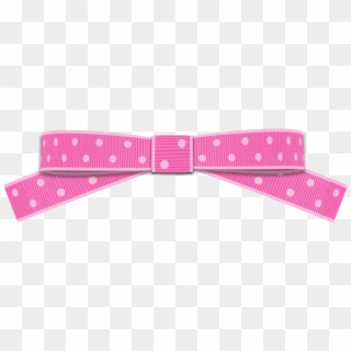 Hot Pink Ribbon Png Pink Bow Png - Polka Dot, Transparent Png