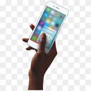 Iphone6s Hand Safariquickaction Pr Print - Black Person Holding Iphone 6 Plus, HD Png Download