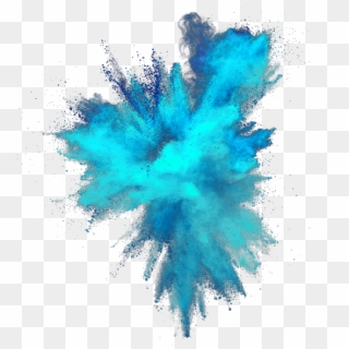 Blue Color Powder Explosion Png - Blue Smoke Transparent Background, Png Download