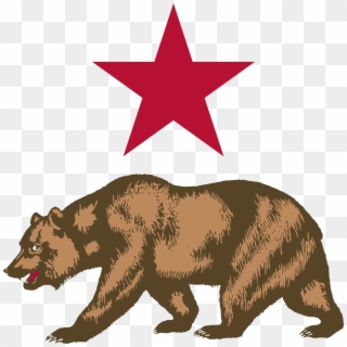 California Grizzly Bear Flag Of California Whitby - California Bear Png, Transparent Png