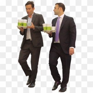 Business Men Walking, With Coffee People Walking Png, - Business People Walking Png, Transparent Png