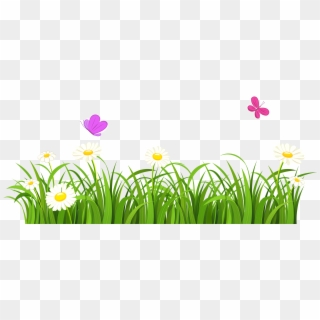 Svg Free Download White Clover Flower Grasses Lawn - Grass And Flowers Clipart, HD Png Download