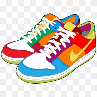 Colorful Sneakers Png Clipart - Shoes Vector, Transparent Png