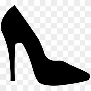 High Heel Shoe Png Black And White Transparent High - High Heel Silhouette Vector, Png Download